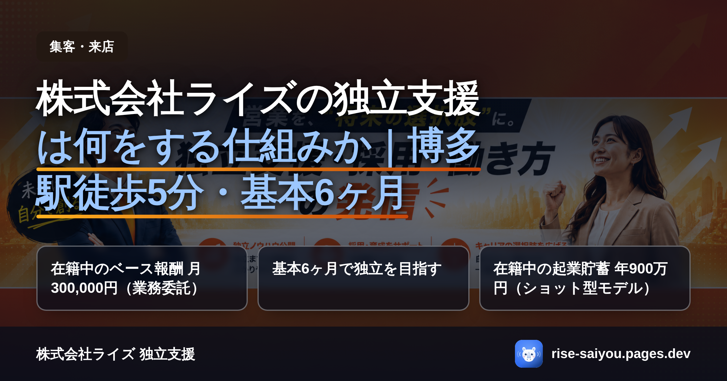 株式会社ライズの独立支援は何をする仕組みか｜博多駅徒歩5分・基本6ヶ月